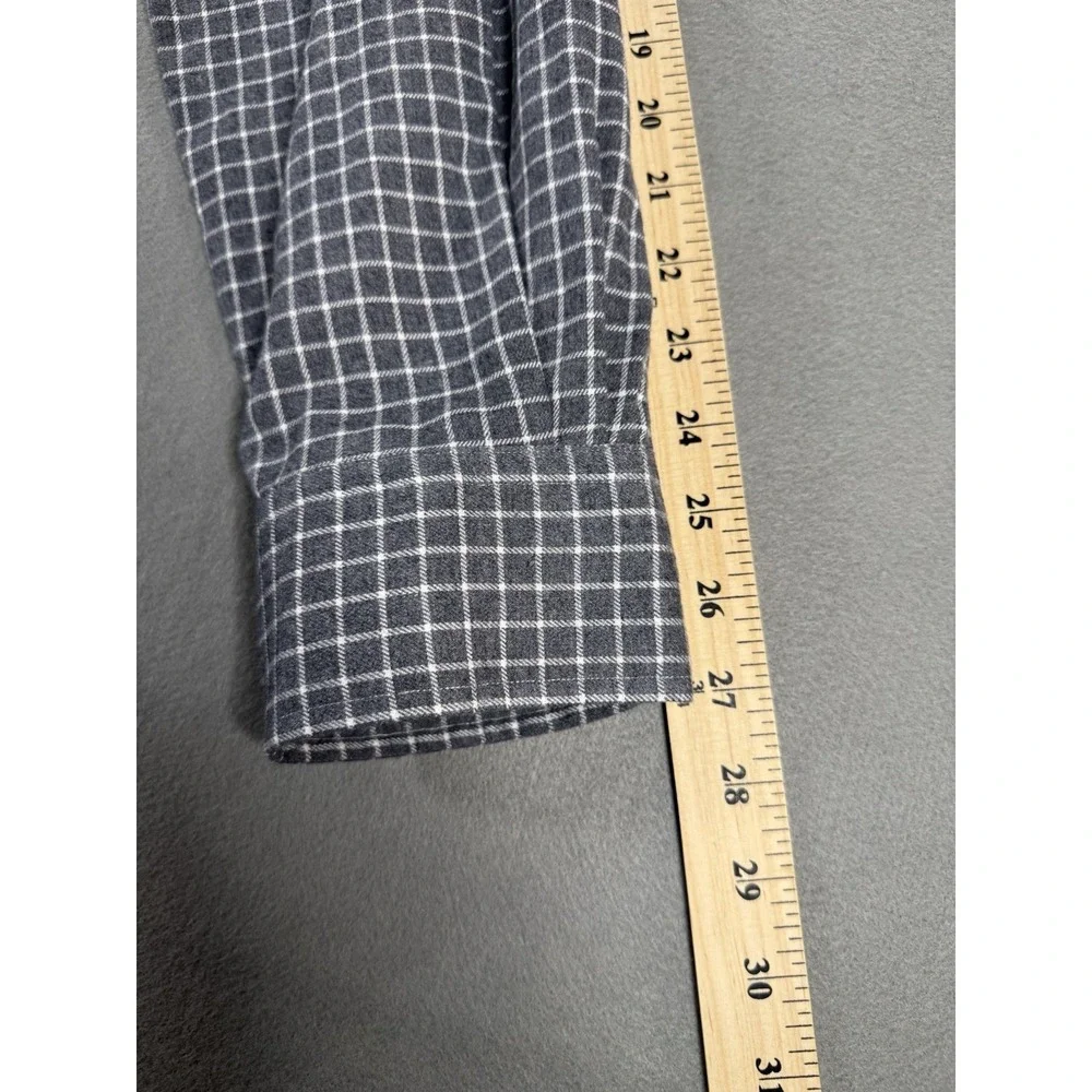 MENS POLO RALPH LAUREN GRAY/WHITE BUTTON DOWN HEATHER FLANNEL SHIRT SIZE XL